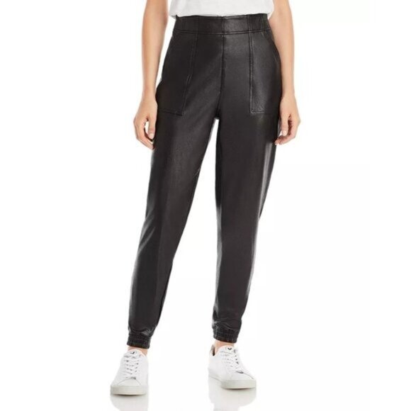 SPANX Faux Leather Jogger Pants - Picture 1 of 9